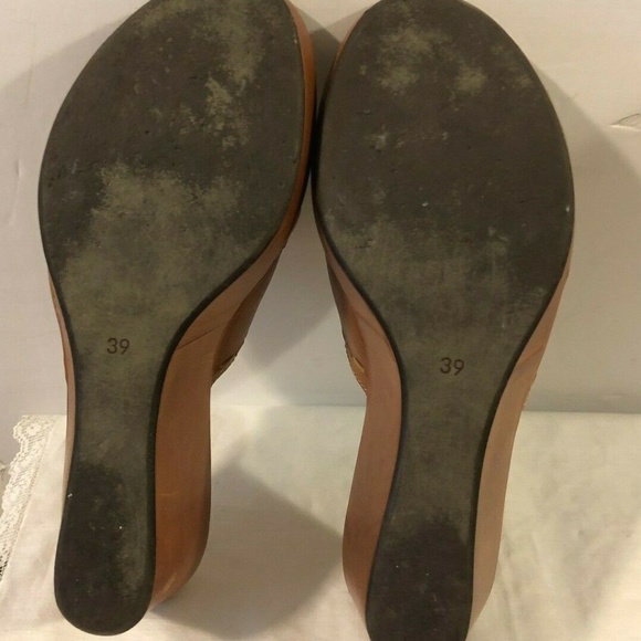 Pikolinos Brandy Brown Leather slip on slide wedge - Picture 6 of 7